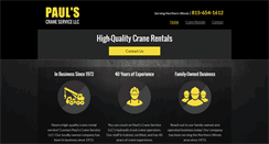 Desktop Screenshot of paulscraneservicellc.com